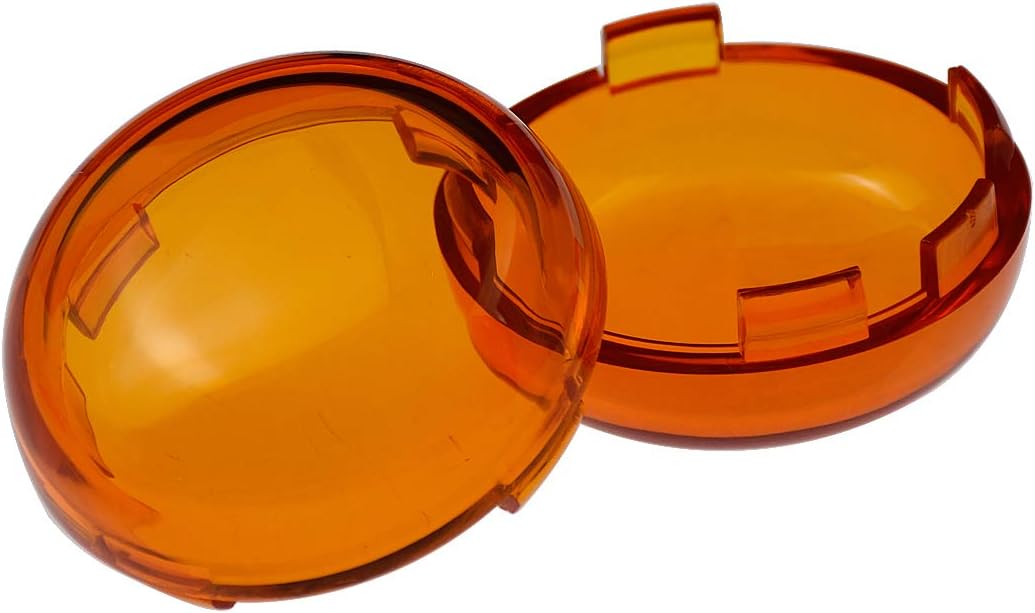 Turn Signal Light Lens Cover Front Rear Bullet Lights Fit For Harley Sportster 883 1200 Dyna Road Glide Street Glide (Orange)