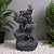 27 Inch 5-Tier Cascading Rock Water Fountain with LED Lights, Resin Imitation Stone Outdoor Waterfall Fountain for Garden Patio Yard Deck