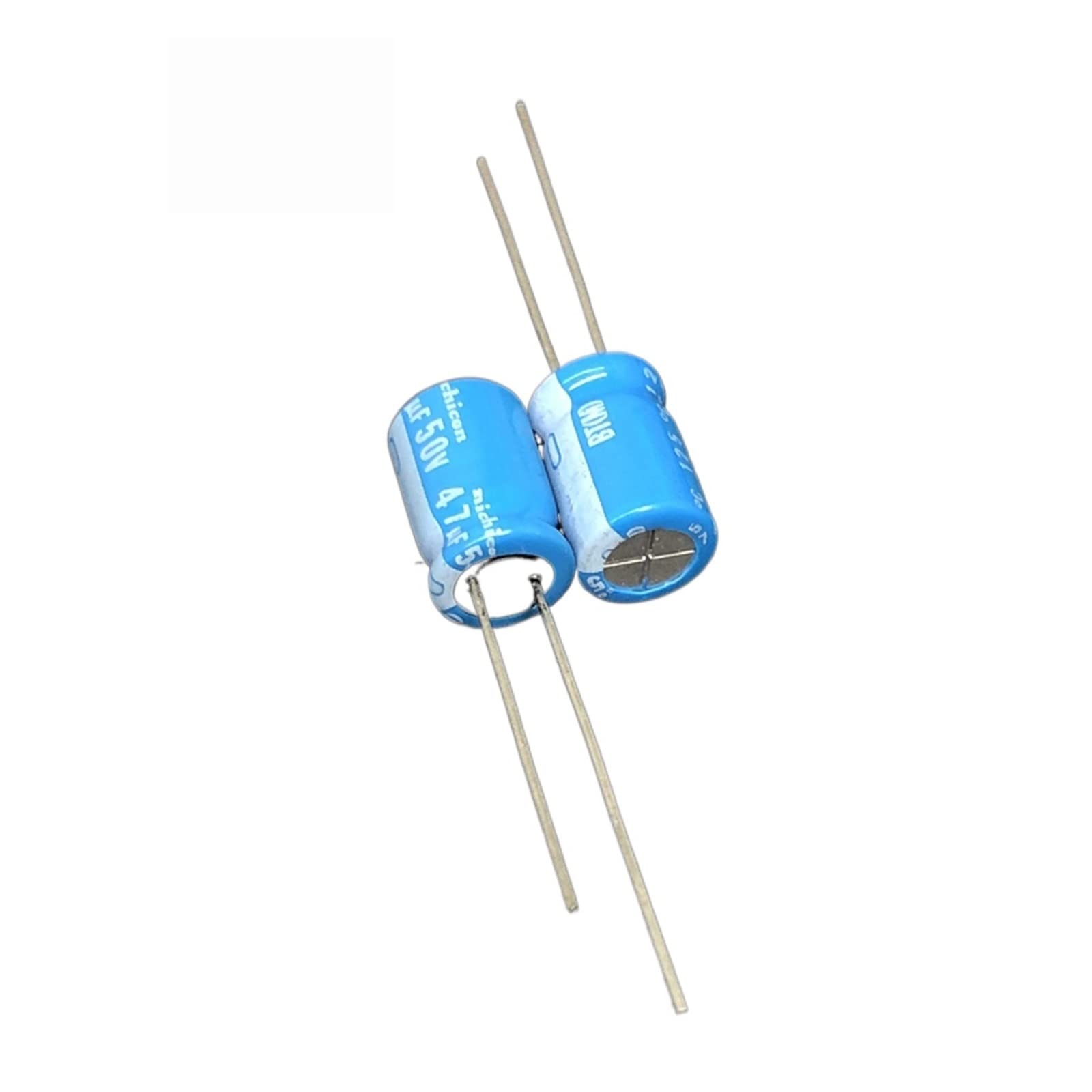 10 Condensatori Elettrolitici Nichicon 47uF 50V: 8x11,5 Mm, Radiali, Qualità Giapponese!