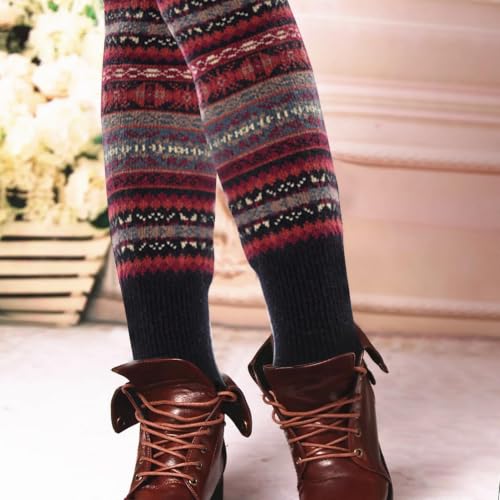 Polainas bohemias largas de punto y calentadores de invierno para botas 2
