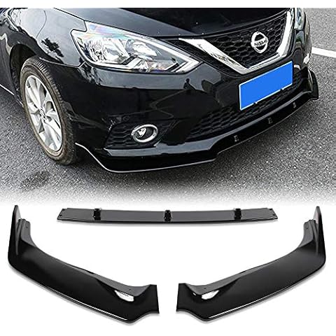 Stay Tuned Performance PU/663/PBK Painted Black Front Bumper Body Kit Lip 3PCS Compaitble with 2016-2019 Sentra Cover
