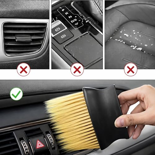 Image of Car Interior Cleaning Brush | Car Dashboard Cleaning Brush & AC Vent Cleaning Brush | Soft Car Detailing Brush for Interior Dust Cleaning