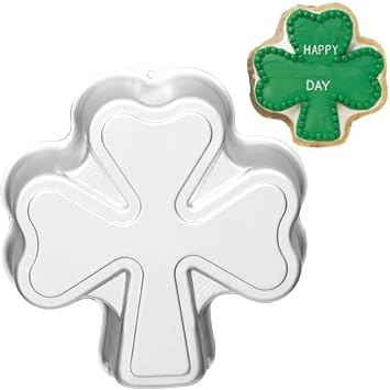 Kundalini St. Patricks Day Shamrock Cake Pan Four Leaf Clover Pan DIY Cake Pan for St. Patricks Day Party