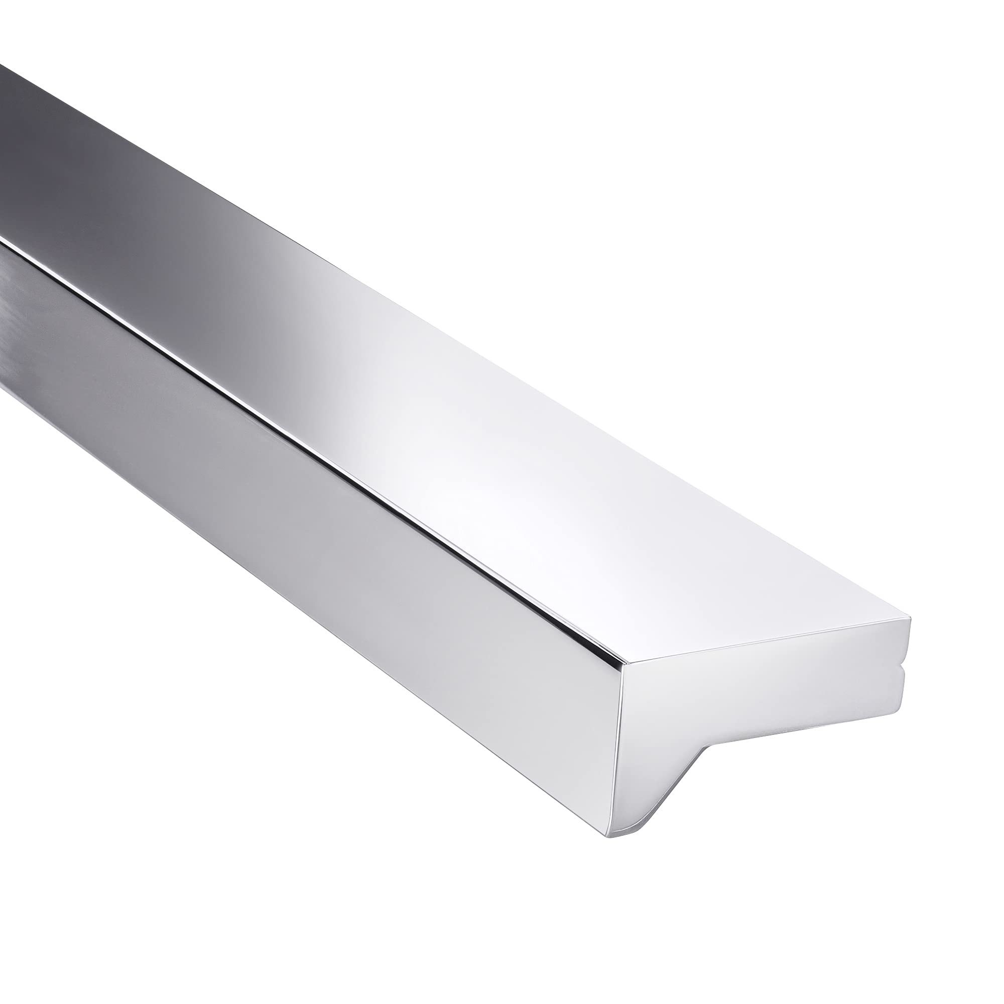 Gedotec Tirador de Aluminio Macizo - Tirador de Cajón en Cromo - ANGLE - Para Muebles de Diseño - Longitud: 300mm - 1 Pieza