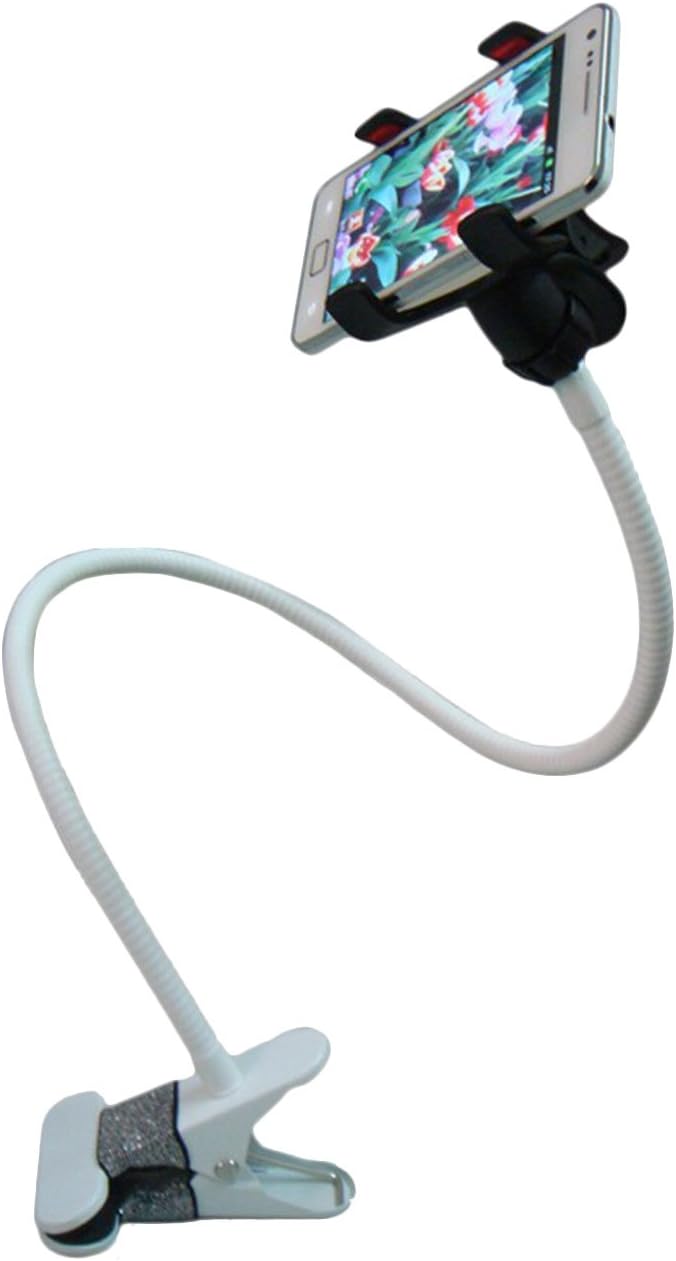 JMsDream Mobile Phone Holder Lazy Bracket Adjustable 580mm Long Arm with Removable Mount Universal White