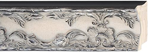 CountryArtHouse Picture Frame Moulding (Wood) 100ft bundle - Traditional Pewter Finish - 3.25" width - 3/4" rabbet depth