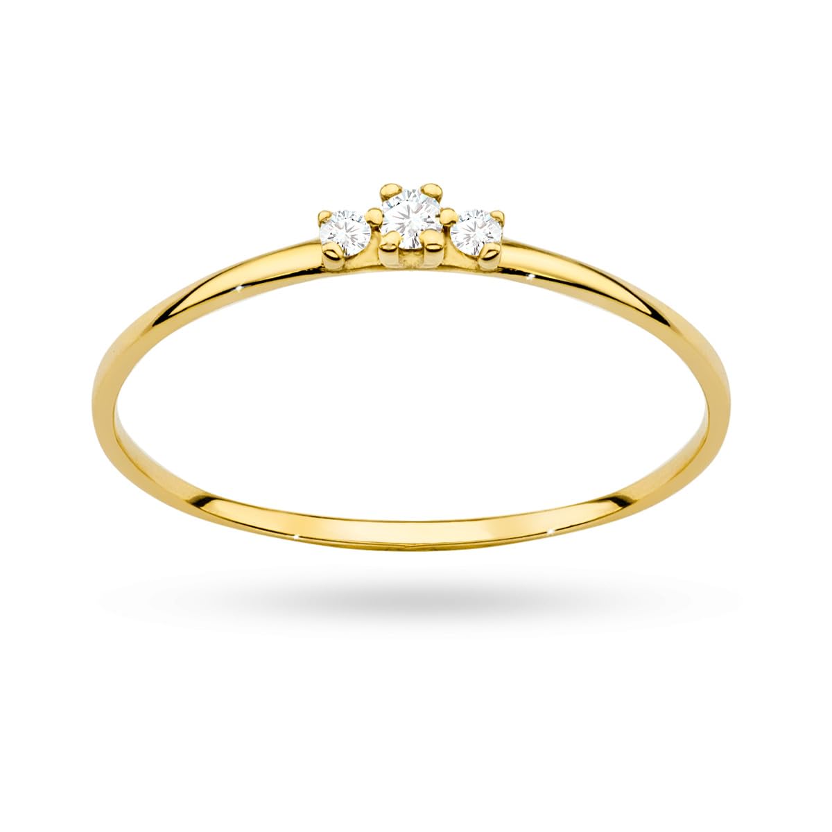 MARKO Ring Damen Gold mit Zirkonia – Echtgold Schmuckring Glitzer – Verlobungsring Damen Gold – Frauen Ringe Schmuck – Ästhetischer Love Everlasting - Anxiety