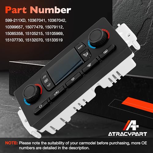 image for ATRACYPART 599-211XD Climate Control Module A/C Heater Air Conditionin