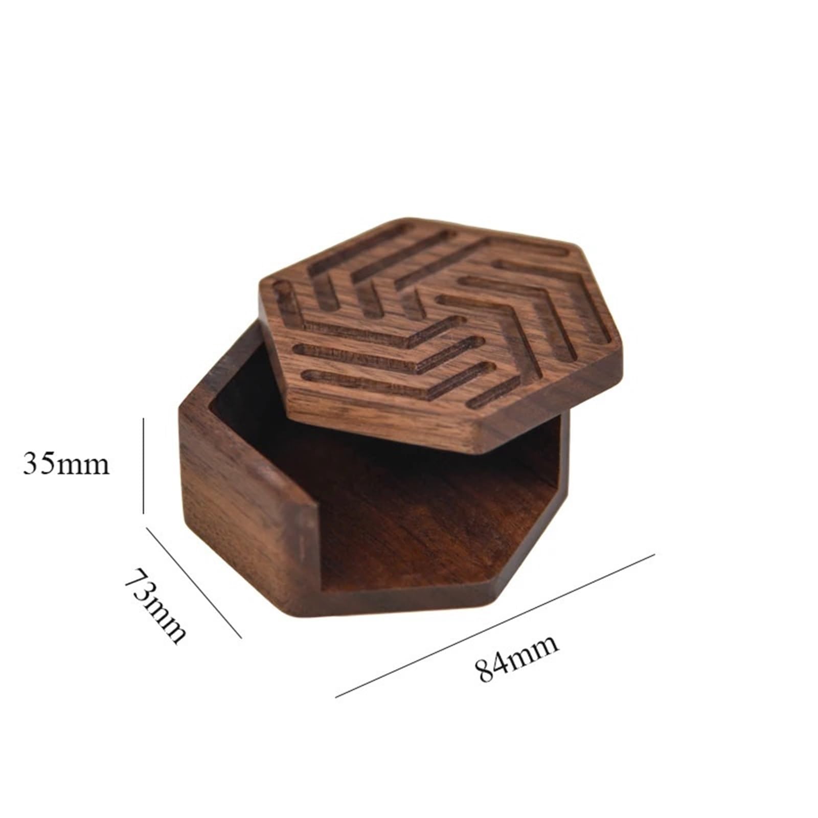 Kaffeefilter-Halter Holz Kaffee Filter Papier Lagerung Box Filter Halter 51mm 53mm 58mm 60mm Topf Filter Papier Massivholz Lagerung(Brown B)