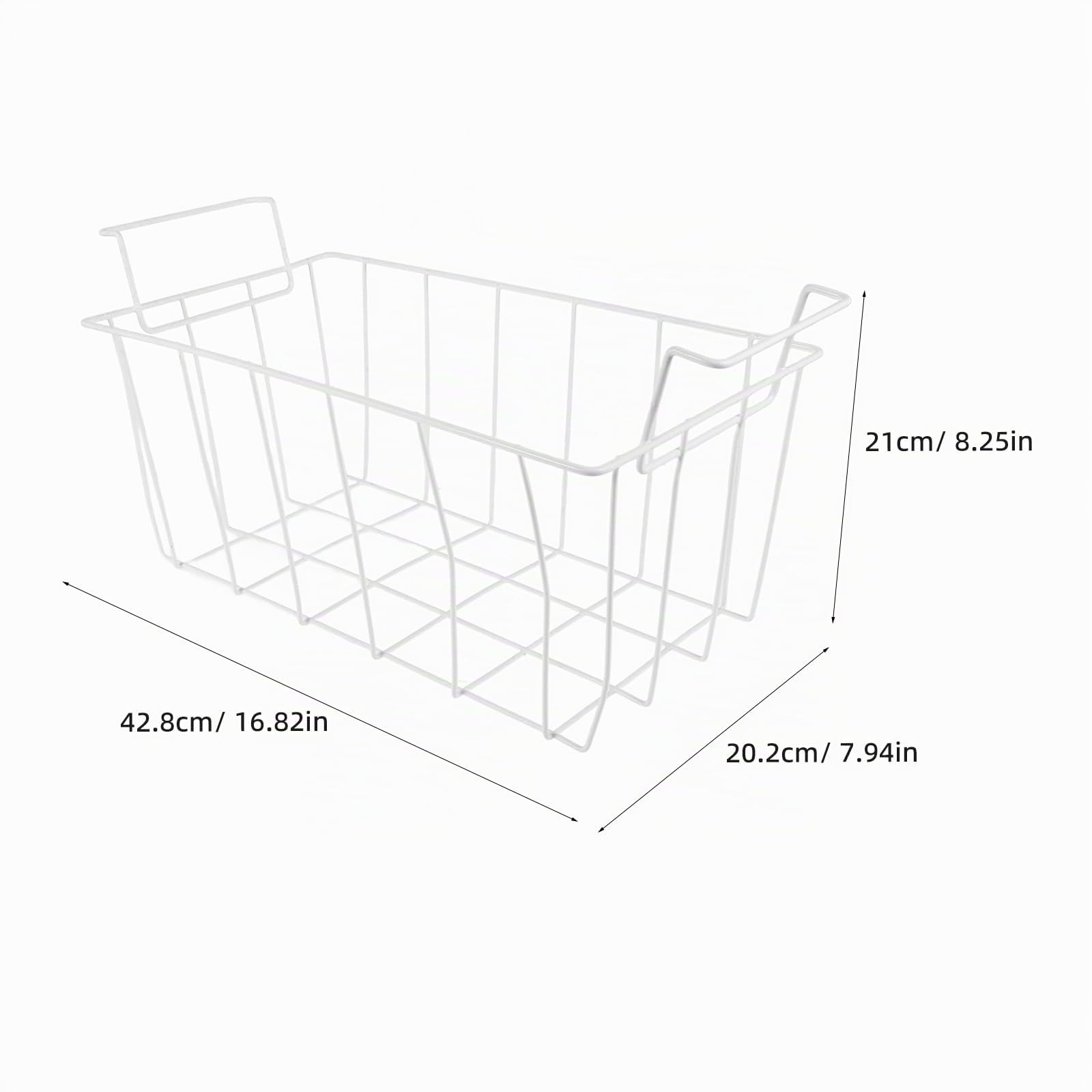 BESTYASH Multifunktionaler Gefrierschrank Aufbewahrungskorb 16.85X8.27X7.95 Zoll Hängekorb Aus Stahl Für Gefriertruhe Und Kühlschrank Ohne Werkzeug Montage