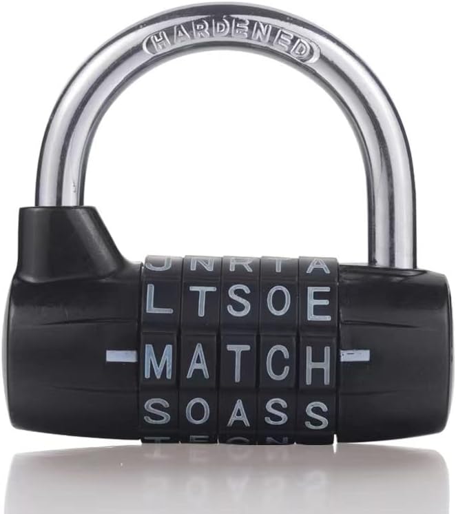 Code Padlock,Codes Lock,Luggage Coded Lock,Code Padlock,Combination Lock 4 Dial Digit Letter Combination Travel Code Lock Diary Password Padlock Luggage(Black)