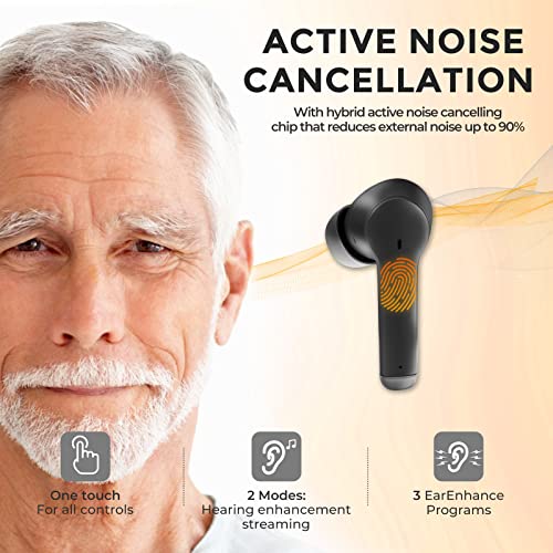 Maihear 2 In 1 Bluetooth Tws Rechargeable Otc Hearing Aids For Seniors Adults, Sound Amplifiers Device For Feedback Reduction Noise Cancelling 1 Pair #TOP4