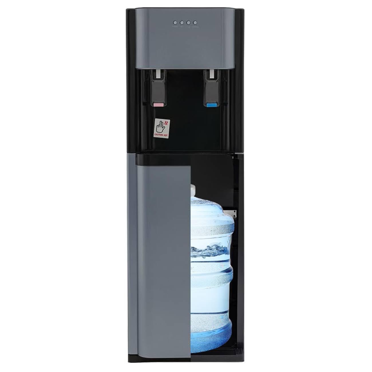 Bottom Loading Water Dispenser, Water Dispenser for 5 Gallon Bottle, Hot Cold Water Dispensers for Home and Office Use, 304 Stainless Steel Liner, Multiple Security Protections (Dark Grey)