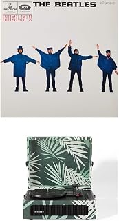 Crosley Voyager Turntable (Botanical Green) and Beatles - HELP! [Bundle]