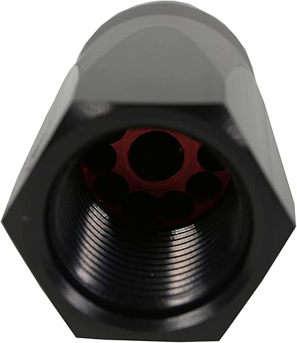 Miniatura 3 de Aeromotive 15107 Válvula de retención de flujo completo en línea (entrada macho -10 AN, hembra -10 salida AN), negro