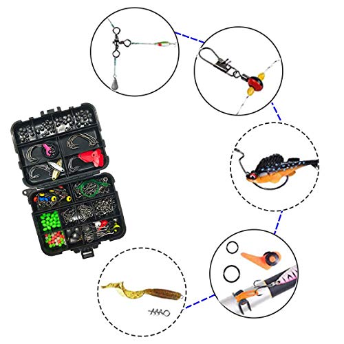 image for HiBD Fishing Tackle Kit Fishing Box Including Jig Hooks, Bullet Bass C
