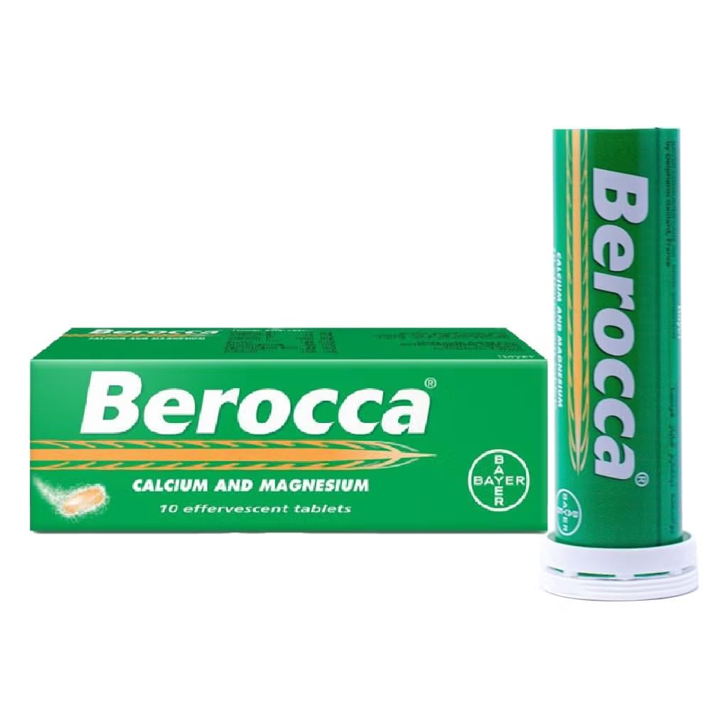 Berocca Effervescent Vitamins 10 Tablets – Multivitamin Fizzy Drink with B Vitamins, Vitamin C, Magnesium & Zinc – Supports Energy Release & Reduces Tiredness, 10-Tablet Tube