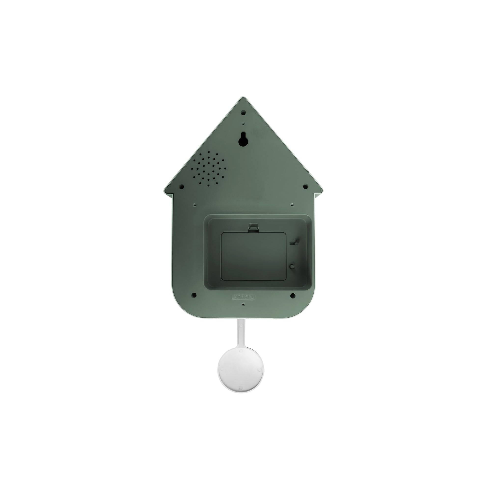 Karlsson Horloge murale Solo Color Cuckou Vert jungle 6 x 21,5 x 41 cm Plastique