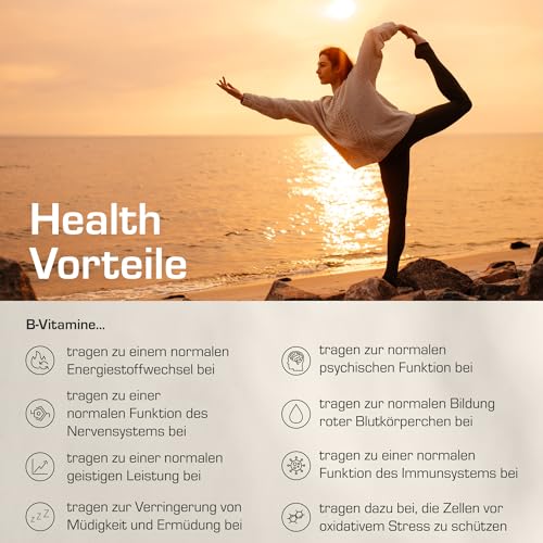 Vitamin B Komplex hochdosiert in Buchweizen | im Glas | natürlich | vegan | hochdosiert | Alle B Vitamine mit Vitamin B12 | vegan, laborgeprüft und in Deutschland hergestellt