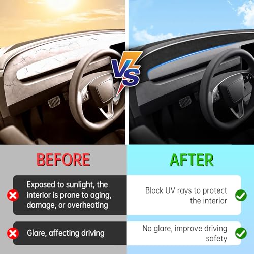 YIZHUOMY Dashboard Cover for Tesla Model Y Juniper 2025 2026 by YIZHUOMY - Used condition - Image 2