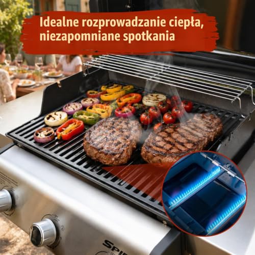Denmay 45,7 cm palnik do grilla ze stali nierdzewnej do Weber Spirit II serii 310, Spirit E310/E320/S310/S320/E330/S330/SP330 (2013-2017) z gałkami palnika przedniego