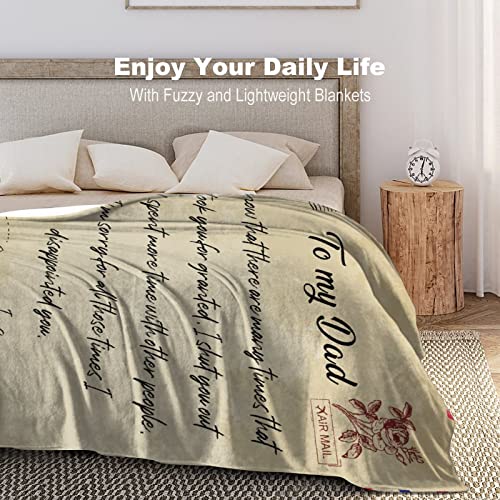 Couverture papa flanelle douce : plaid avec message d'amour chaleureux - 6