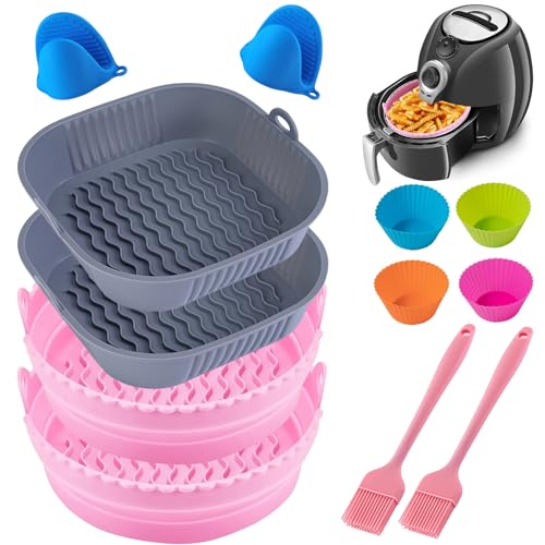 Air Fryer Silicona 12 Pcs Kit, Accesorios Freidora de Aire Antiad...