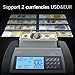 Money Counter Machine Pro 2.0 Dual-Motor, Dollar Euro MT/UV/MG/IR/DD/DBL/HLF/CHN，Cash Counter Machine with Value Add Batch Modes (LCD Display)