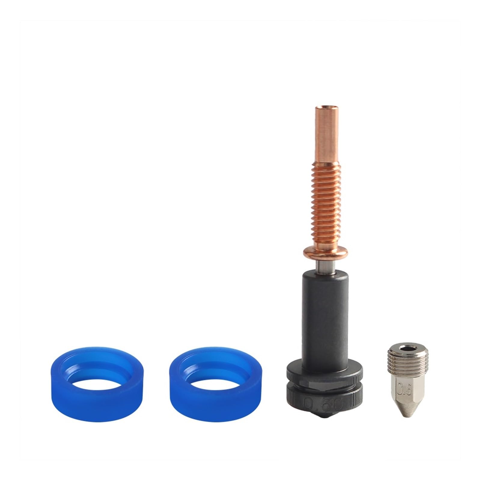 for buse améliorée à Haut débit 0.4/0.6mm, en Acier trempé/cuivre/Titane/matériau TC4, pièce d'imprimante 3D(0.6mm)