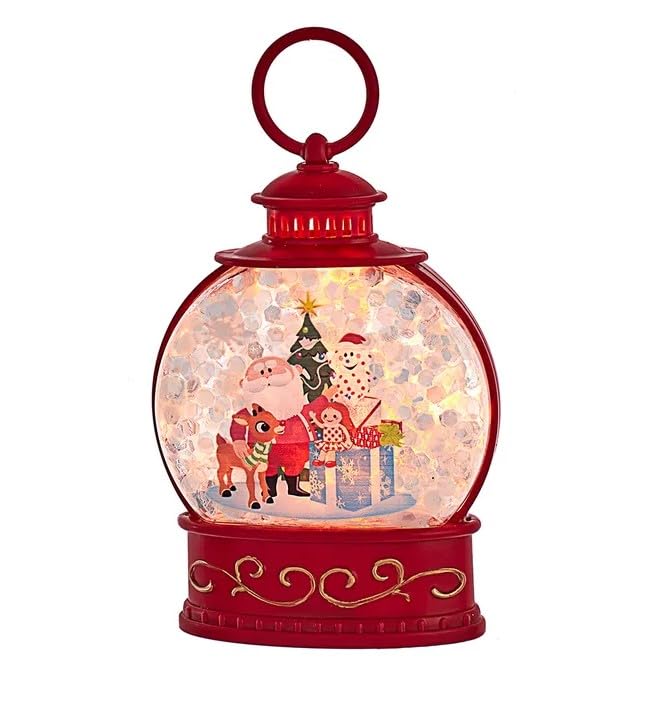 Kurt Adler Rudolph The Red Nose Reindeer Battery Operated LED Mini Lantern 5"