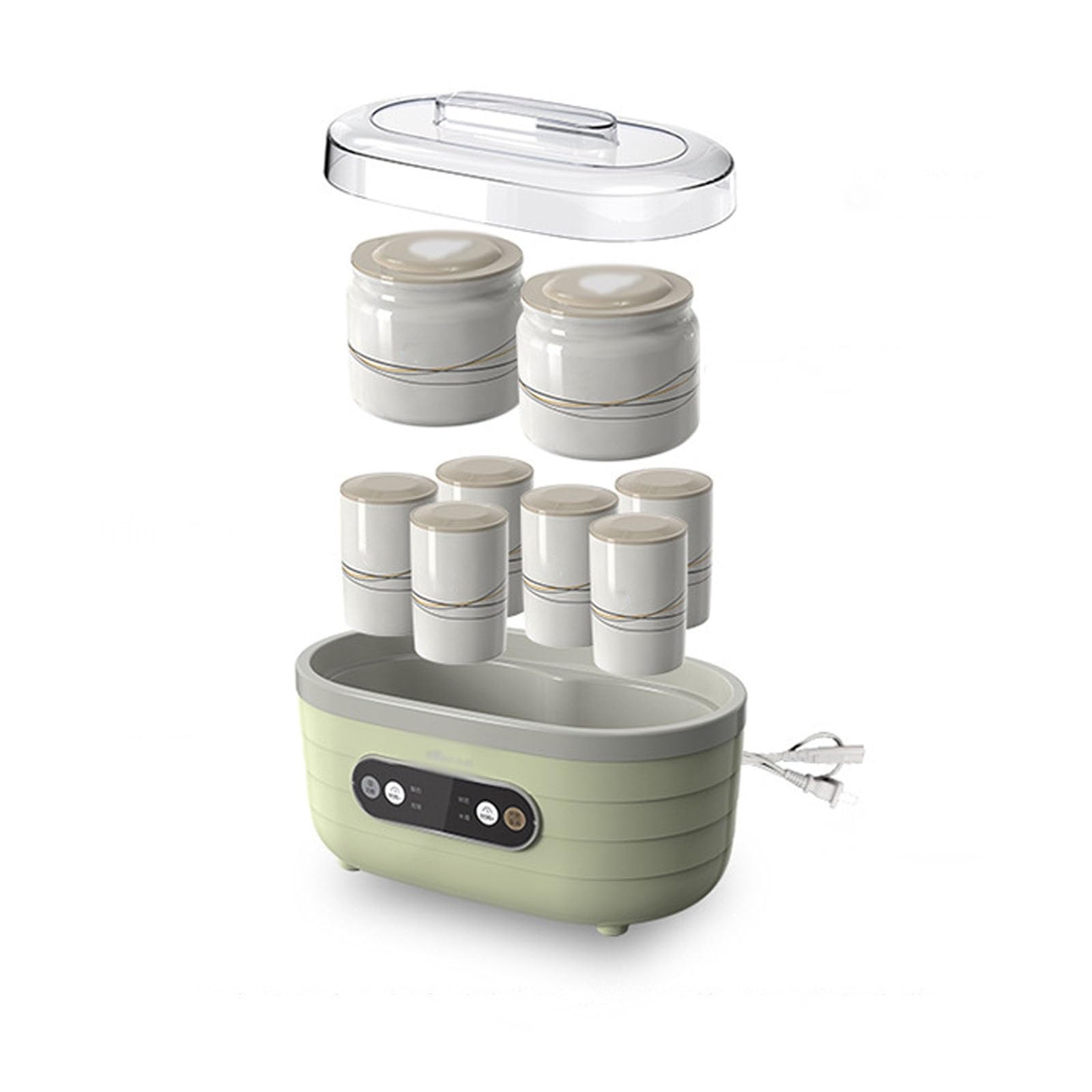 Piccola yogurtiera multifunzionale, yogurtiera con controllo della temperatura e tazze in ceramica, macchina for la fermentazione del natto, for yogurt biologico domestico, produttore di formaggio nat