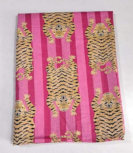 Tissu imprimé floral sérigraphié pour couture 5 yards INDACORIFY