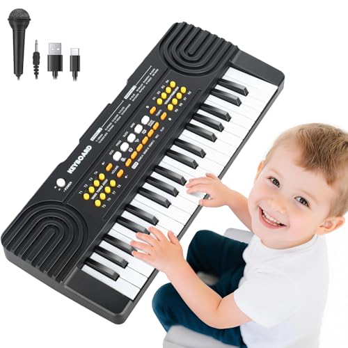 Upgraded 37 Key Piano Keyboard Toy for Kids Ages 3-5 Electric Pianos with Microphone Toddler First...