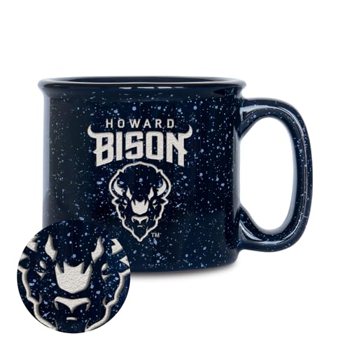 Rico Industries NCAA Howard Bison Speckle 12oz Laser Engraved Campfire Mug