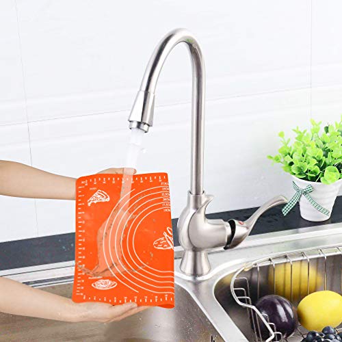 Popco Pack Of 3 Silicone Baking Mats Set, Cooking Mats Professional Non-Stick Liner For Making Cookies, Macarons, Bread And Pastry (Orange) #TOP4