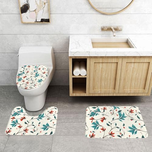 Tapis de salle de bain antidérapants 3 pièces absorbants