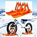 Aymzbd Ski Set Snowboard Snow Board Kit Winter Outdoor Fun Stable Ski Sled Parking Stand for Balance Bikes Walkers, Orange