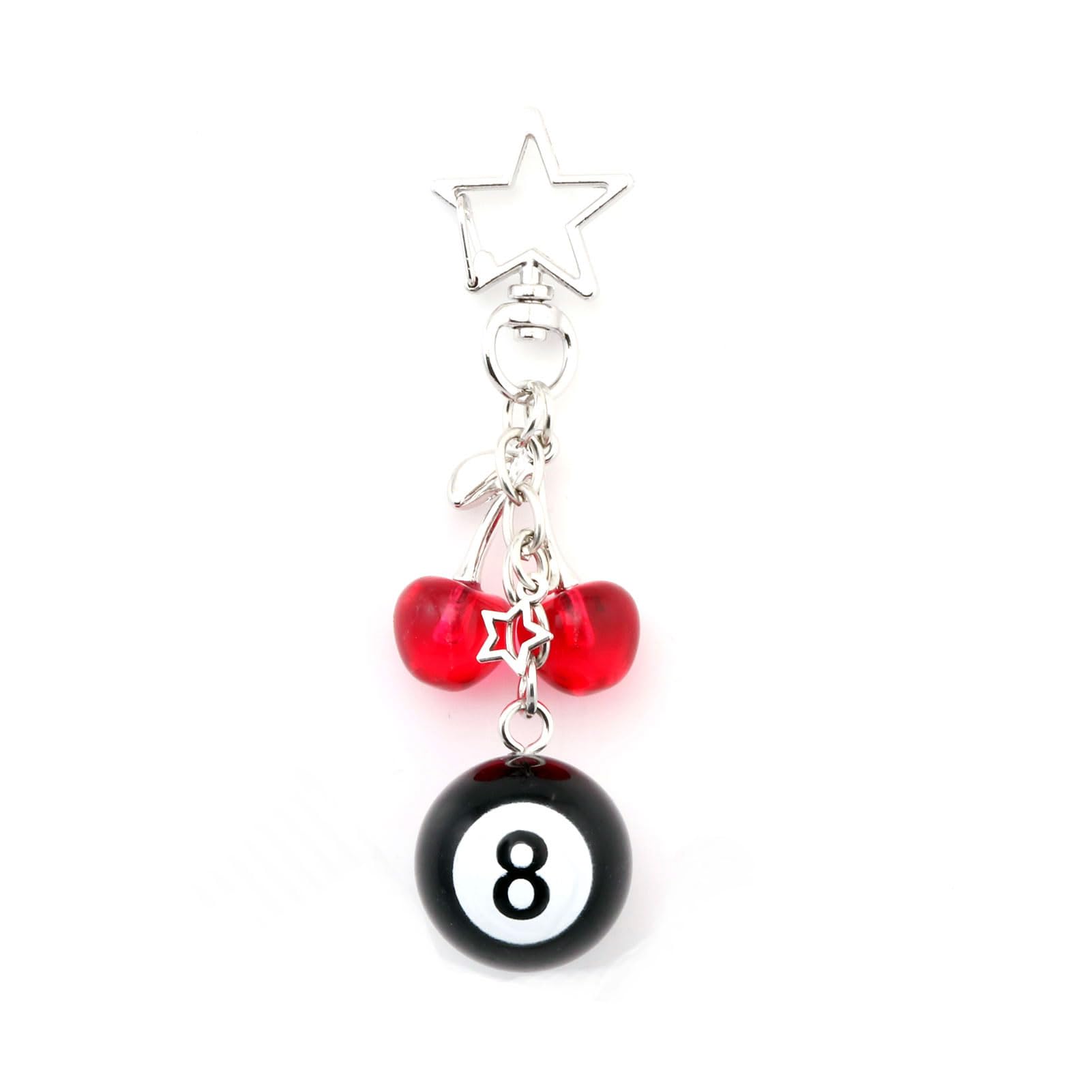 8 Ball Dice Charm Keychain,Cute Bag Purse Handbag Backpack Accessories