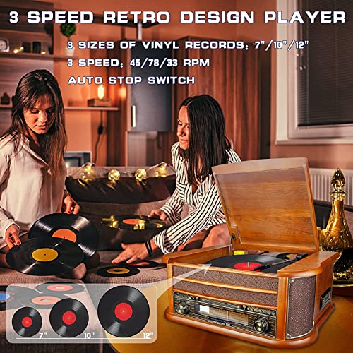 GKPLY Tourne-Disque rétro, Platine Vinyle à 3 Vitesses, Tourne-Disque Vinyle avec Cartouche magnétique, préampli Phono… - Les Beatles, Paul McCartney, John Lennon, RIngo Starr, George Harrison GKPLY Tourne-Disque rétro, Platine Vinyle à 3 Vitesses, Tourne-Disque Vinyle avec Cartouche magnétique, préampli Phono… – Image 7