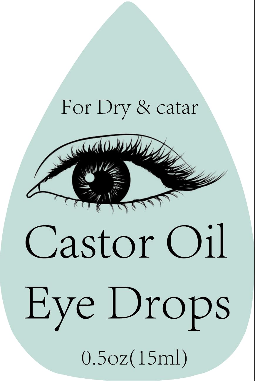 SHUNNIUB Castor Oil Drops Moisturizing Soothing Relief for Dry Eyes Preservative Free
