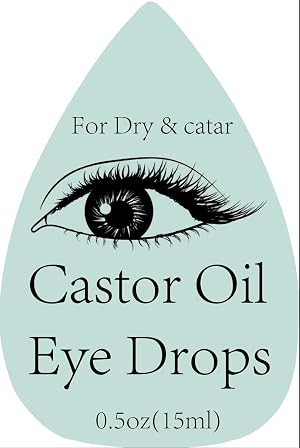 SHUNNIUB Castor Oil Drops Moisturizing Soothing Relief for Dry Eyes Preservative Free