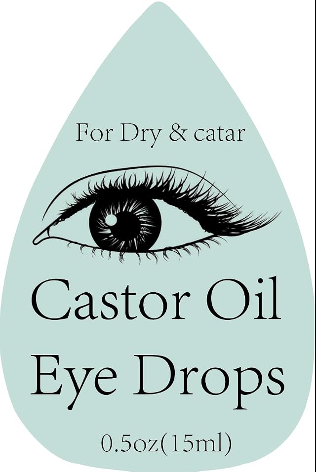 SHUNNIUB Castor Oil Drops Moisturizing Soothing Relief for Dry Eyes Preservative Free