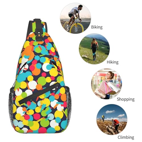 Morrales Sling Bag Unisex Negro para Viaje miniatura 5