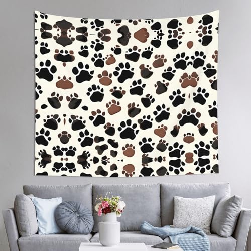 EdWal Tapiz grande con estampado de huellas