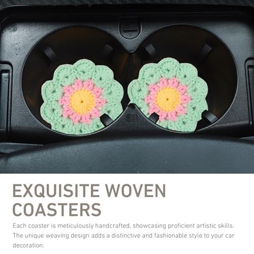 2PCS Posavasos de algodón para coche verde miniatura 7
