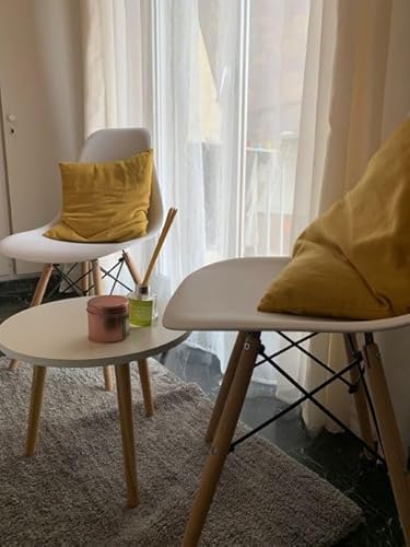 Cadeira De Jantar Charles Eiffel Eames Dsw Base Madeira Wood - Marca Inovartte - Cor Branca