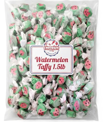 Watermelon Salt Water Taffy 1.5 lb Gourmet Chewy Candy Individually Wrapped - image 2