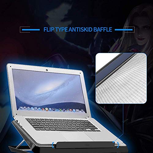 Base para laptop con 6 ventiladores de enfriamiento miniatura 4