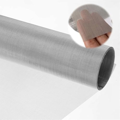 PISTISJACK 40 x 200CM Grille Métallique Fine,Moustiquaire en Acier Inoxydable,Fiilet anti Insecte Grillage Voliere pour Jardin, Clôture d'animaux, Clôture de Jardin, Décoration D'intérieur