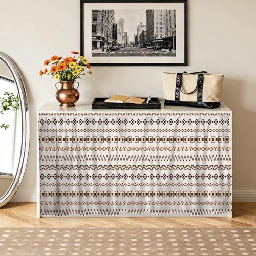 CONCHLERY Cabinet Curtain Bohemian Pattern Dust-Proof
